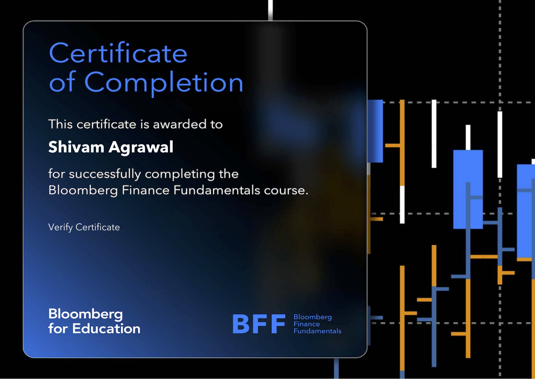 Certificate: Bloomberg Finance Fundamentals